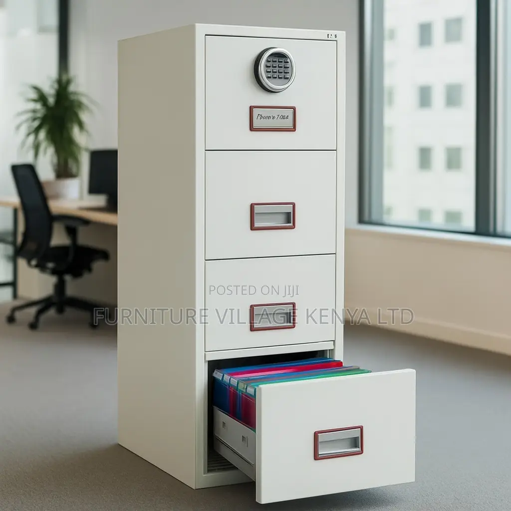 Office Cabinet; 4-drawer Fireproof Safe Office Cabinet