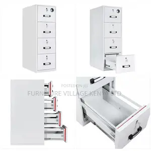 Office Cabinet; 4-drawer Fireproof Safe Office Cabinet