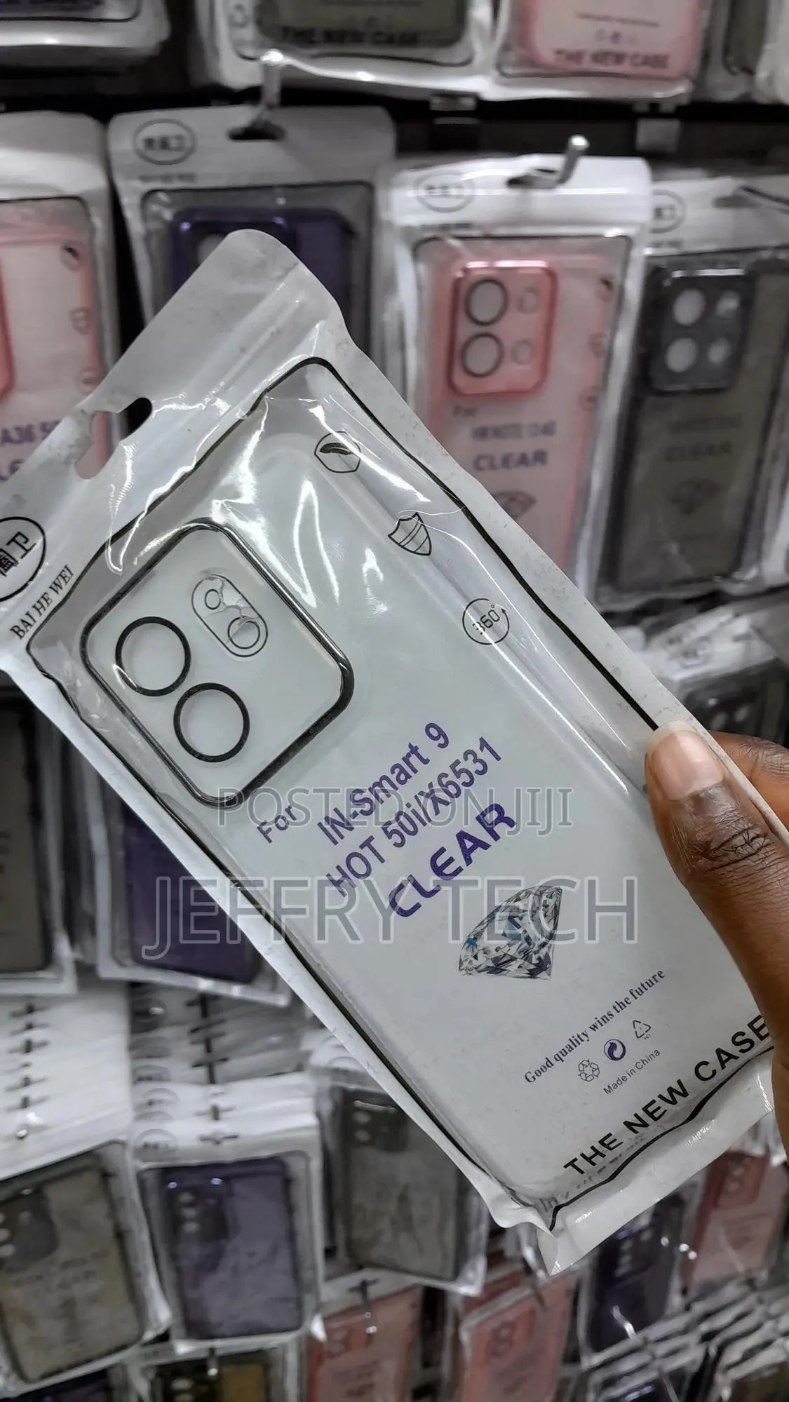 Hiokii Infinix Smart 9 Transparent Case With Camera Lens Protection