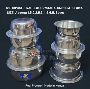 Royal Blue Crystal Heavy Duty Aluminium Sufuria Set