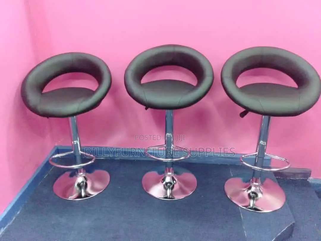 Black Height Adjustable Stool