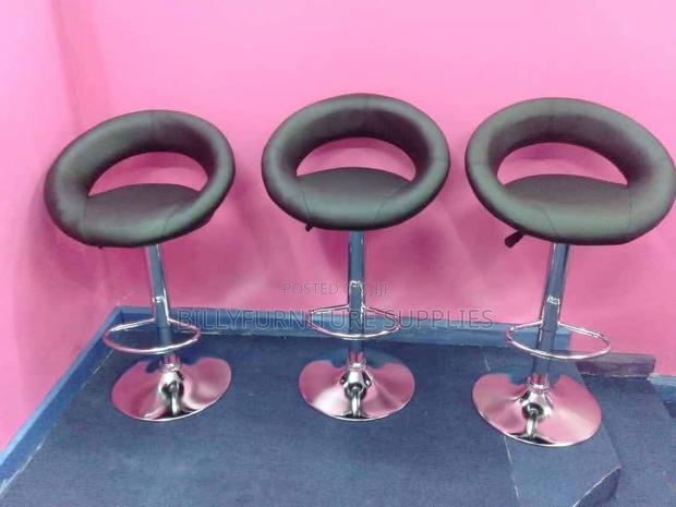 Black Height Adjustable Stool