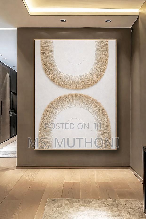 Textured Handcrafted Arch Design Wall Art (82 × 122 Cm) - main view