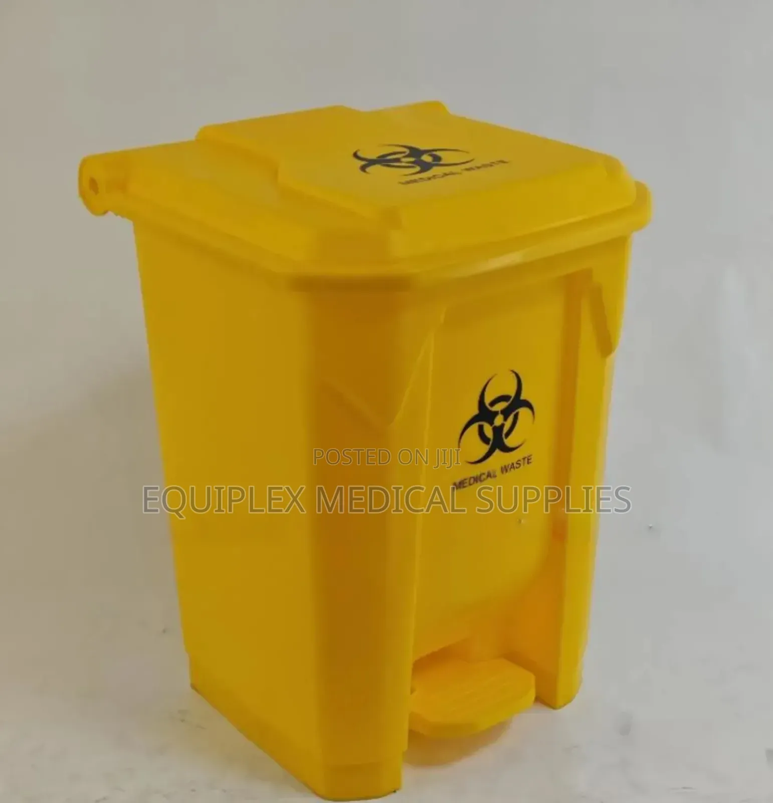 30l Yellow Biohazard Pedal Bin / Waste Bin