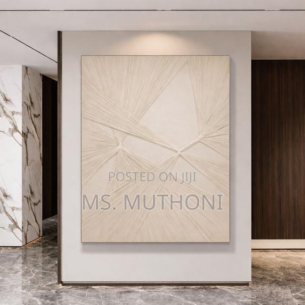 Geometric Pattern Sculptural Textured Wall Art - thumbnail 2