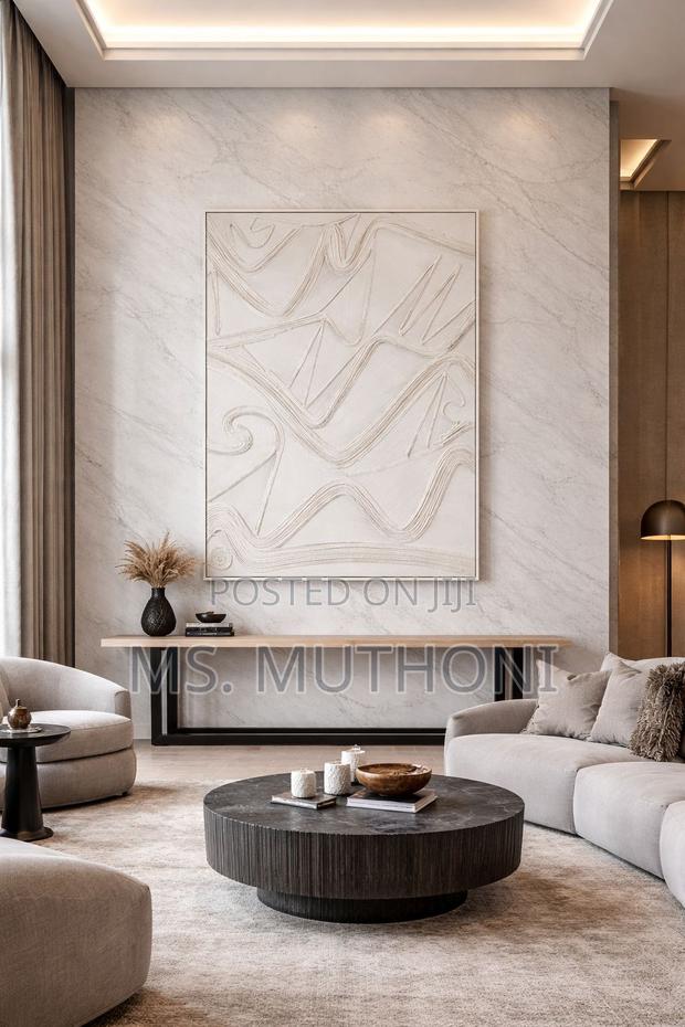 Geometric Pattern Sculptural Textured Wall Art - main view