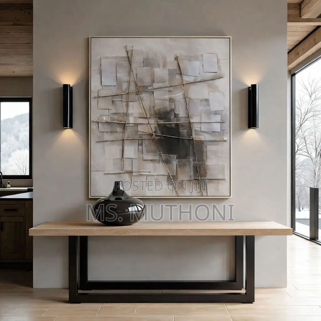 Contemporary Abstract Layered Artwork (92 × 122 Cm)