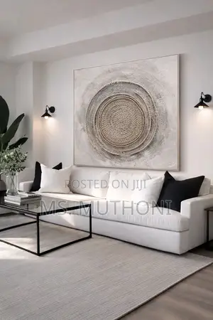 Handcrafted Circular Textured Artwork (102 × 102 Cm)