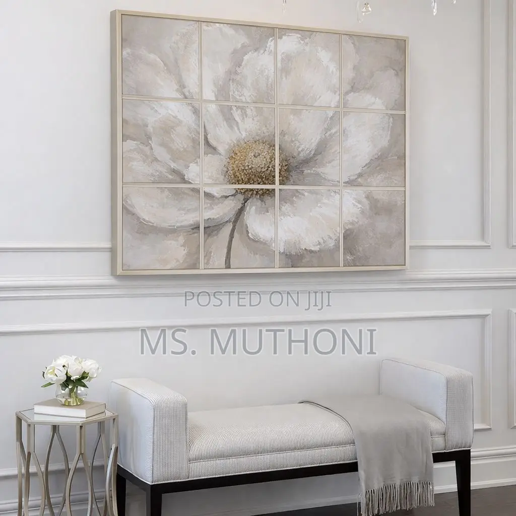 Elegant Floral Textured Wall Art Set Featuring Soft Neutral Tones