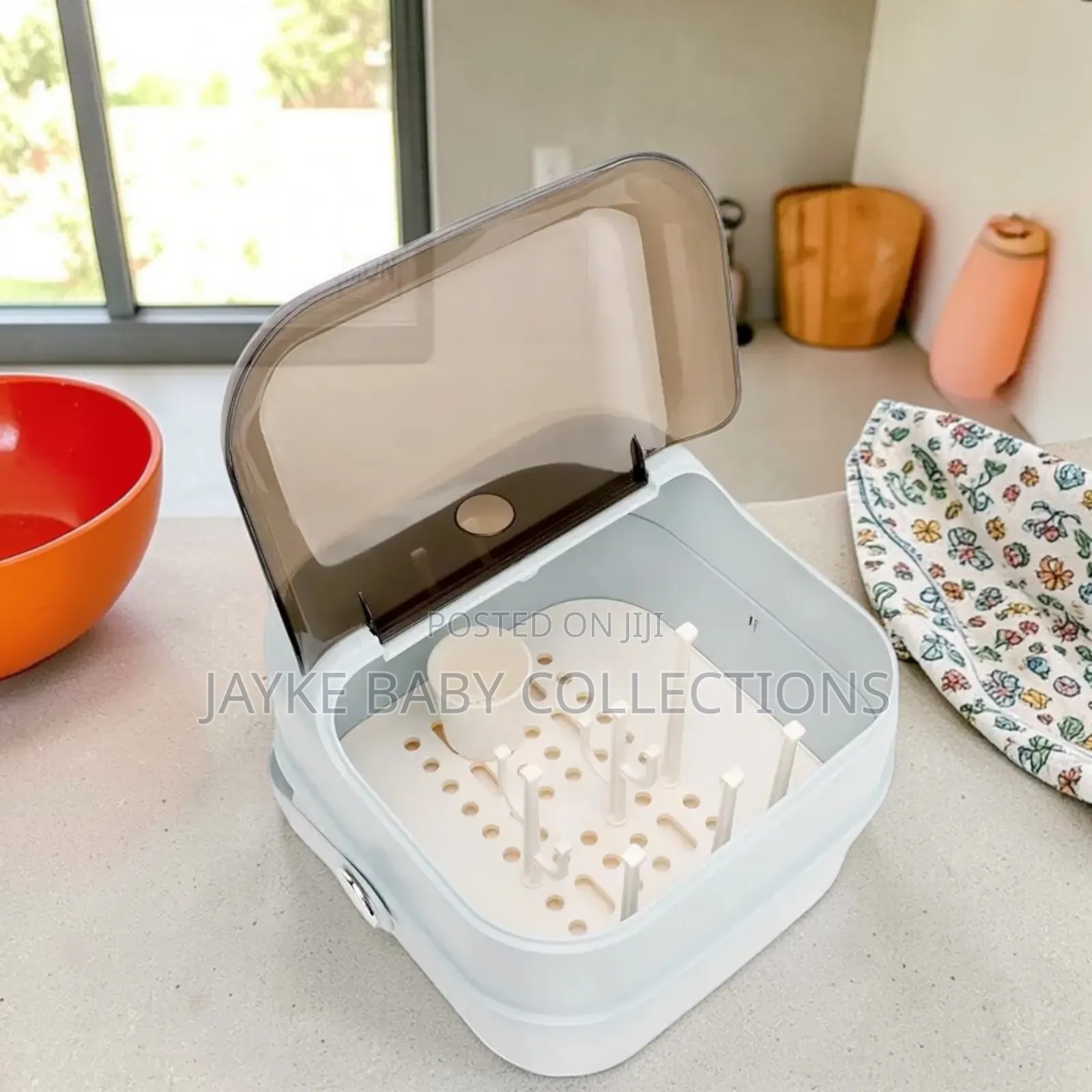 Clean Baby Bottles? Portable Bottle Drying Rack Storage Box