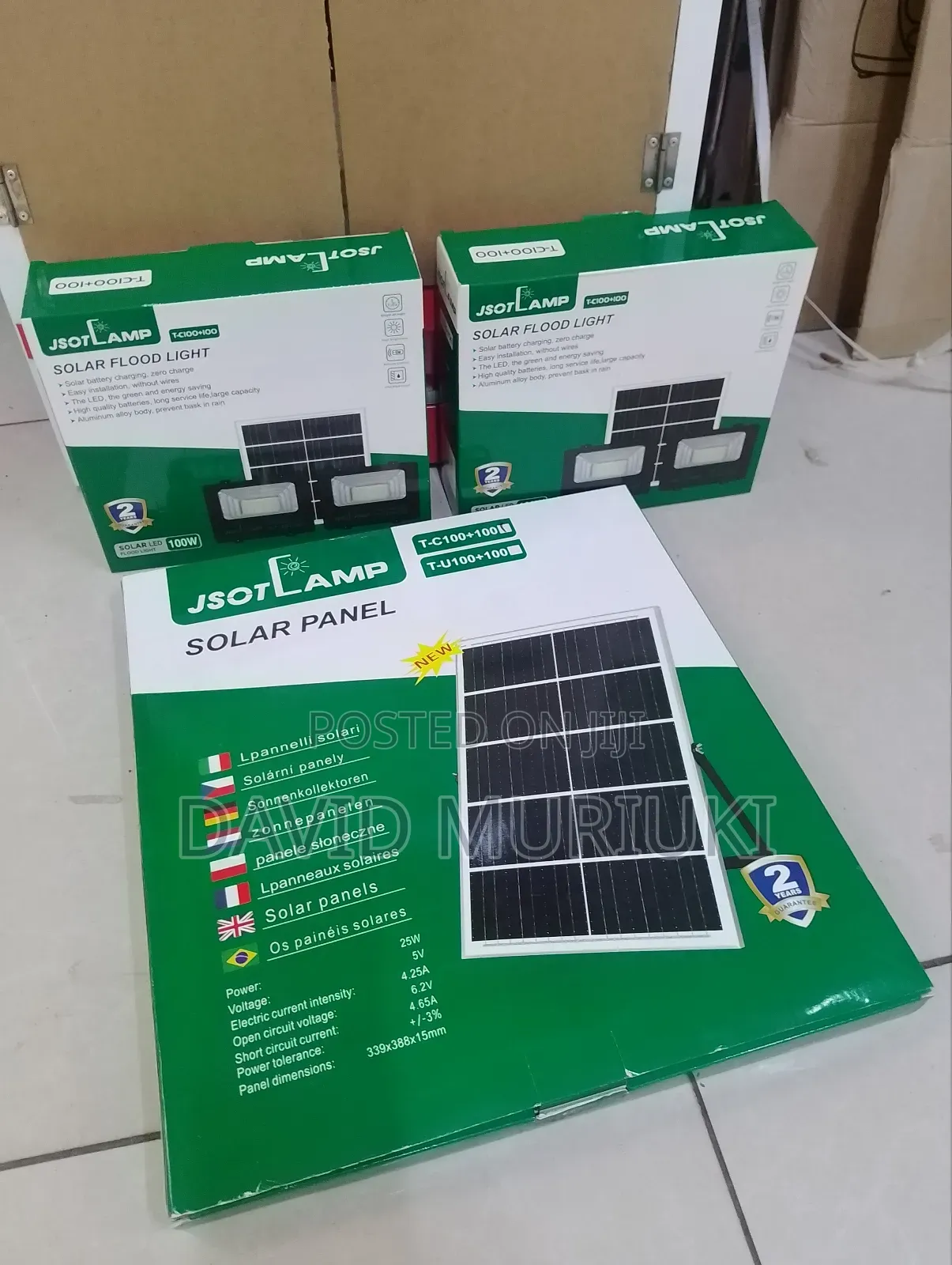 100w + 100w Solar Security Flood Light Ip67