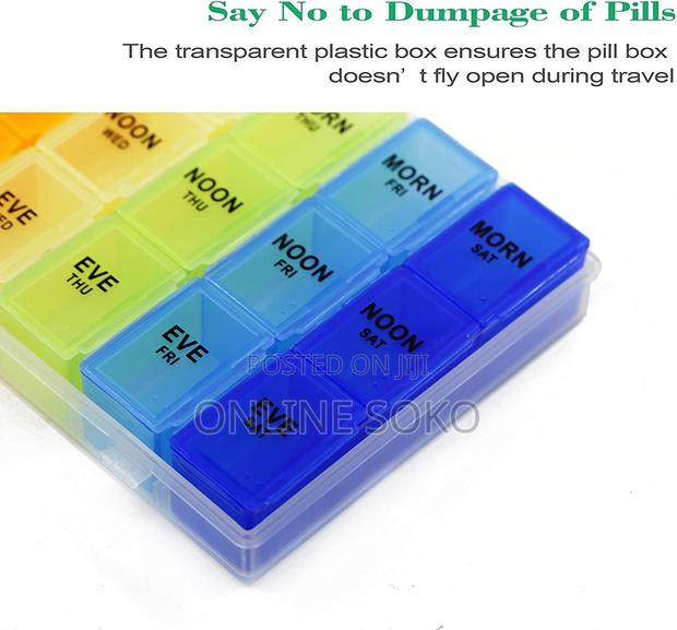 7 Day Pill Organizer Box – Weekly Medicine Storage Case - thumbnail 4