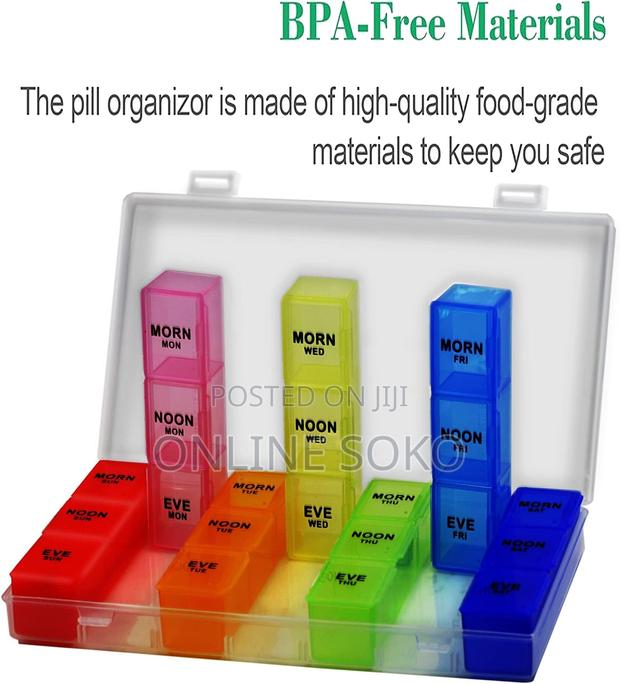 7 Day Pill Organizer Box – Weekly Medicine Storage Case - thumbnail 5