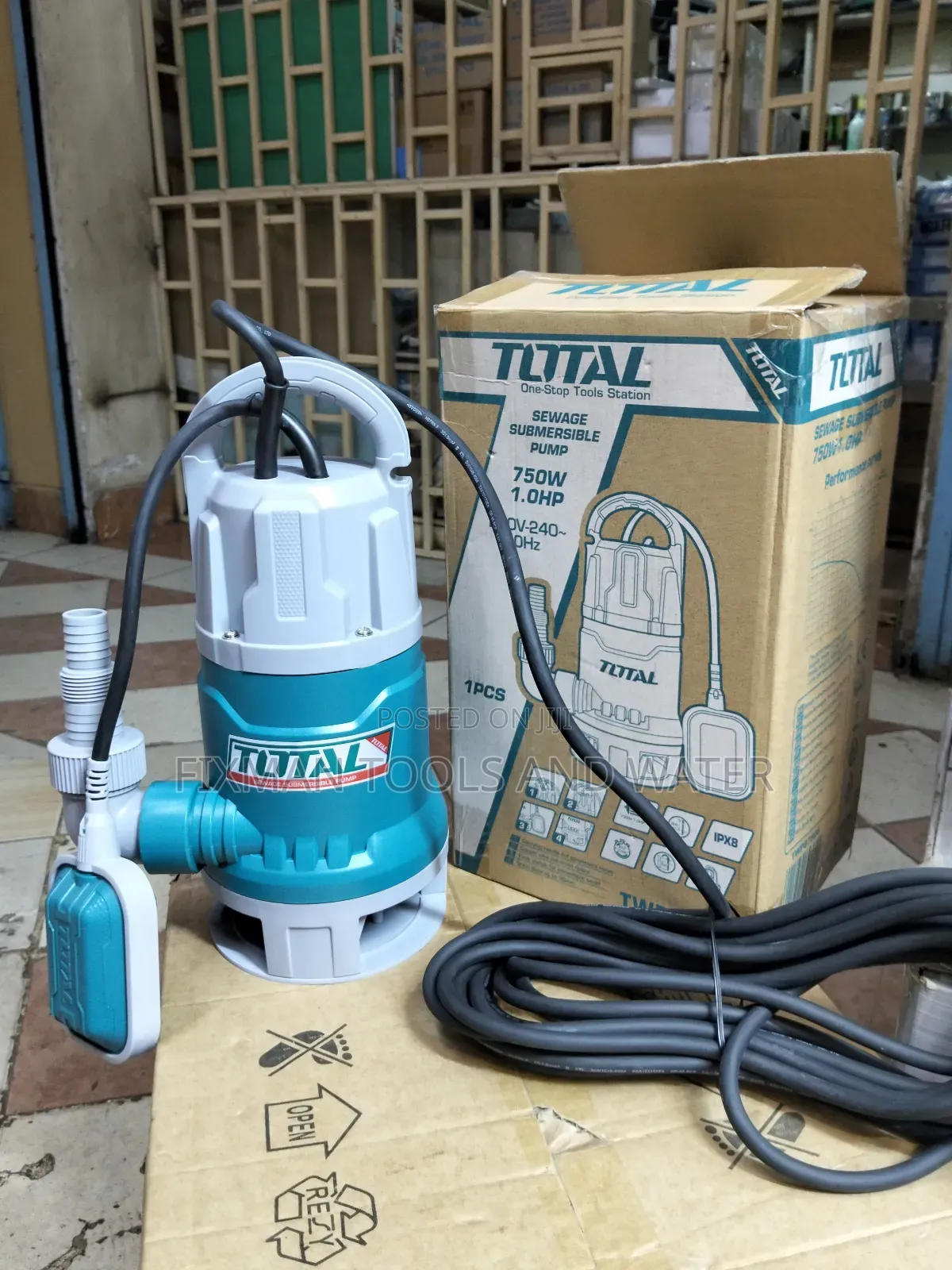 High Pressure Total Sewage Pump 1 Hp 750 Watts