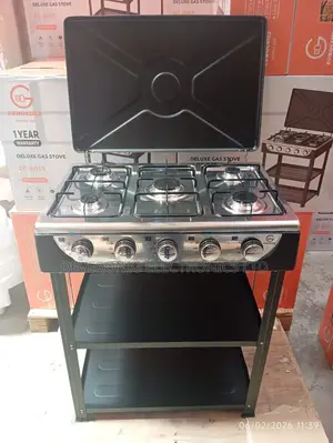 Eurochef 5 Burner Standing Cooker With Shelves