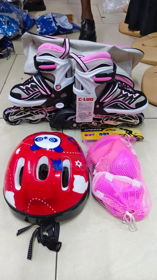 Kids Inline Skates Set With Helmet Pads – Safe Skating Fun