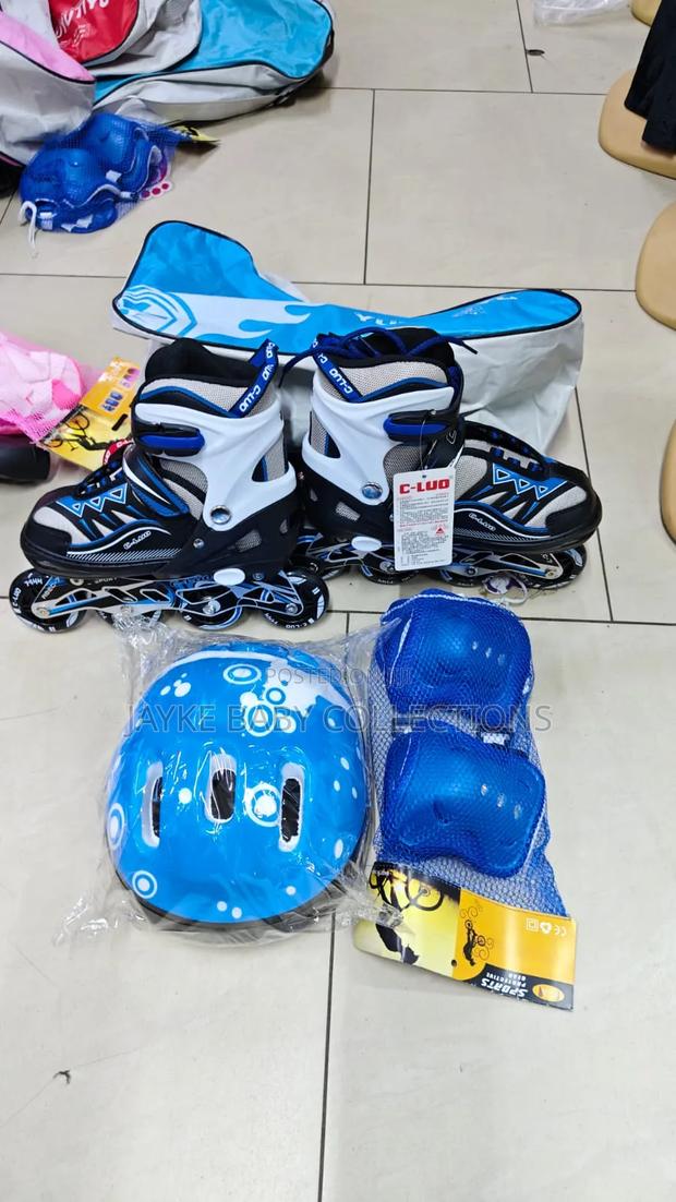Kids Inline Skates Set With Helmet Pads – Safe Skating Fun - thumbnail 3