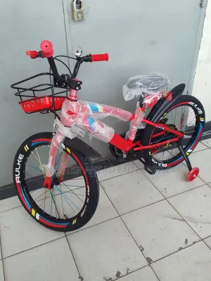 Size 20 Red With Front Bucket and Training Wheels