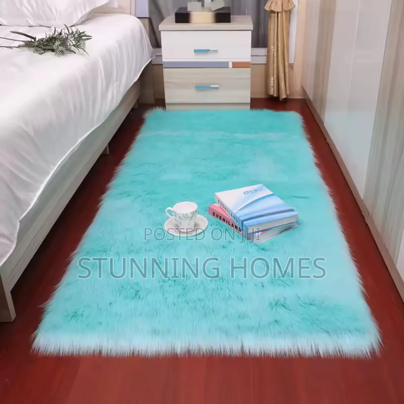 Rabbit Fur Bedside Mats