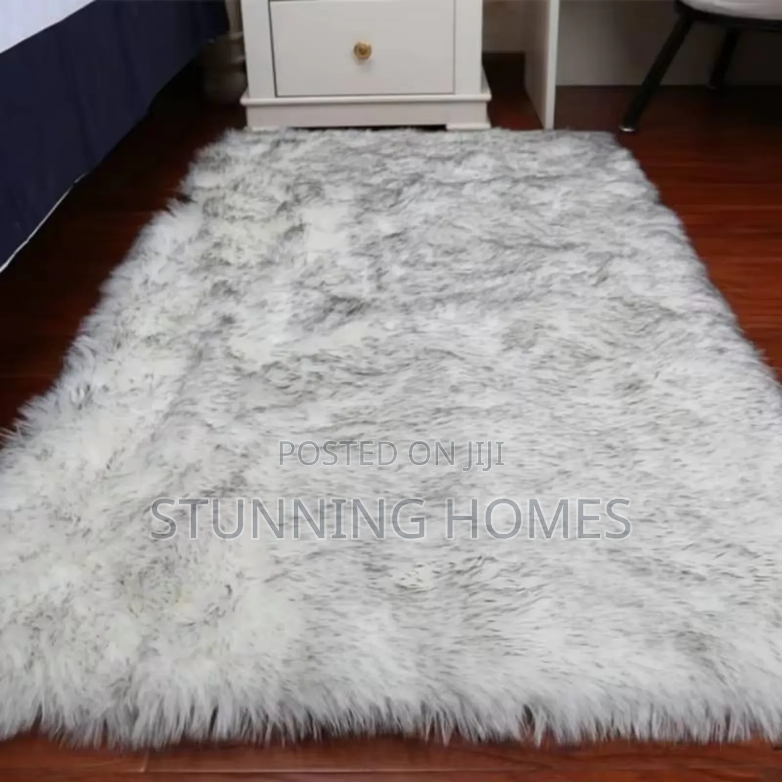 Rabbit Fur Bedside Mats