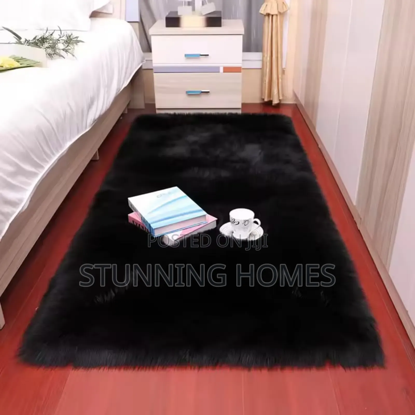 Rabbit Fur Bedside Mats