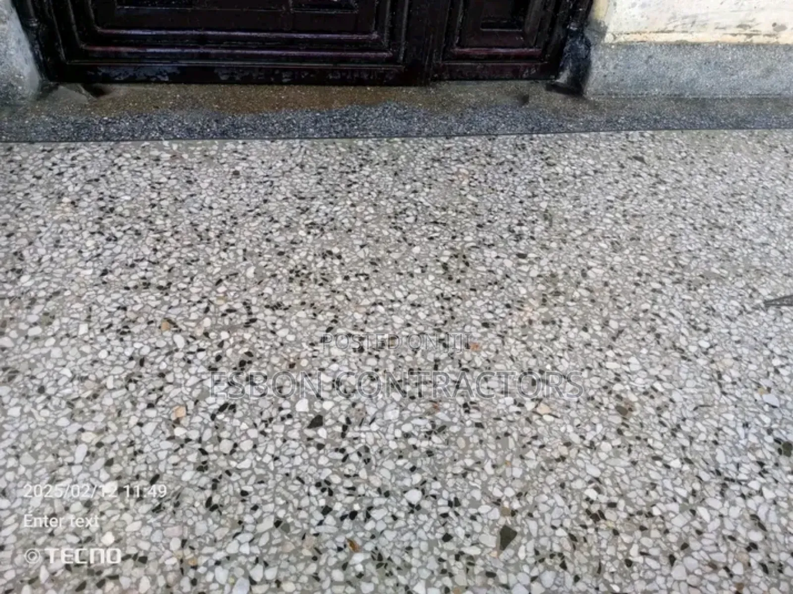 Grey Terazzo Work