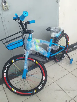 Blue Size 20" With Front Bucket Training Wheels