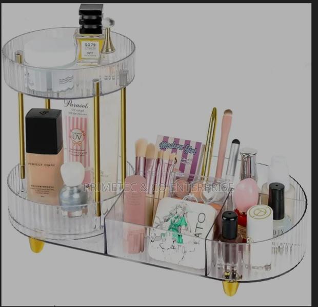 Makeup Organiser 360° Rotating Compartment 2 in 1 Cosmetic Storage