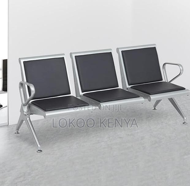 Bench; 3 Link Heavy Duty Pu Leather Padded Reception Bench - thumbnail 5