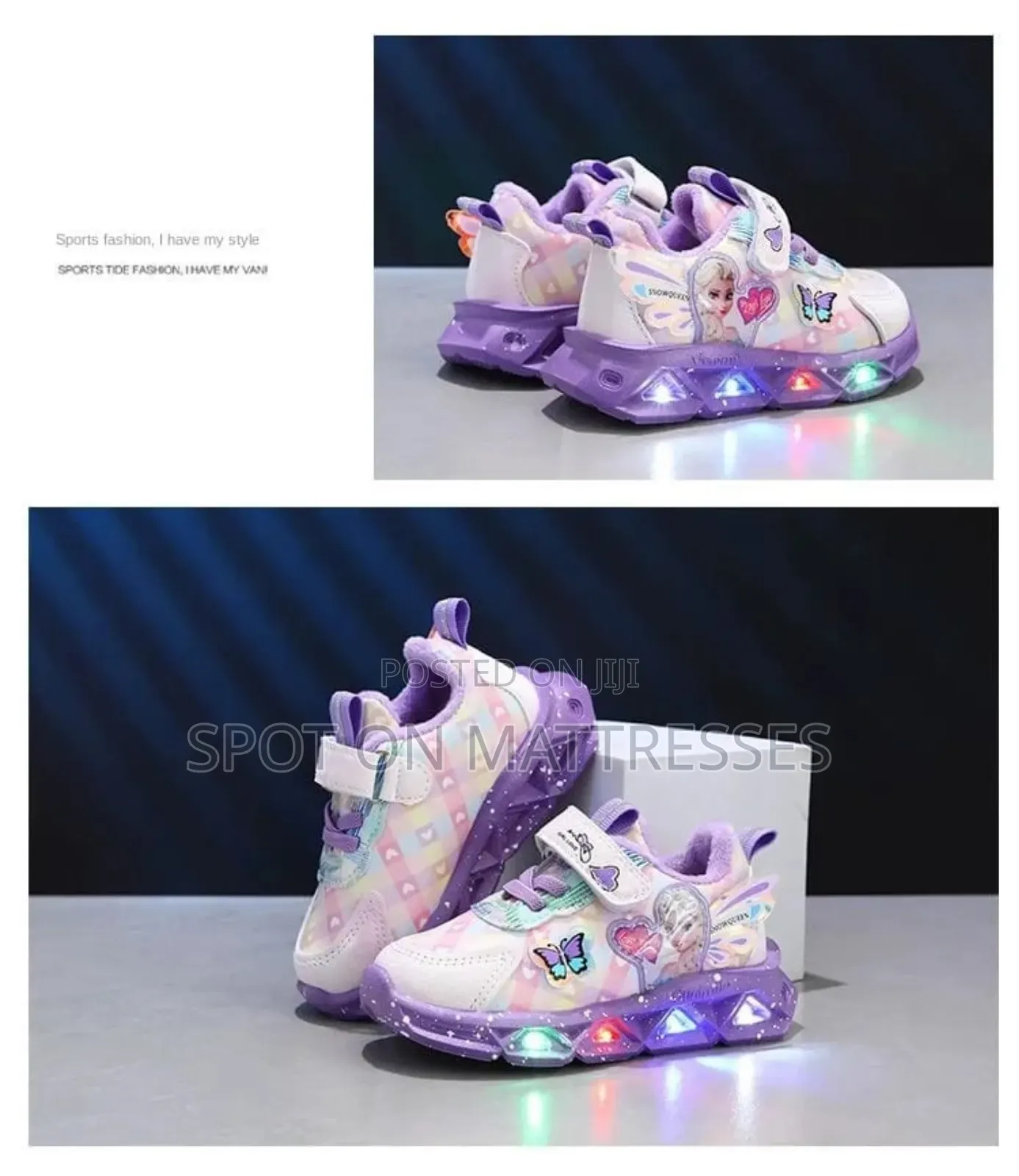 Girls Elsa Led Sneakers. Delivery Services Available Nationwide.