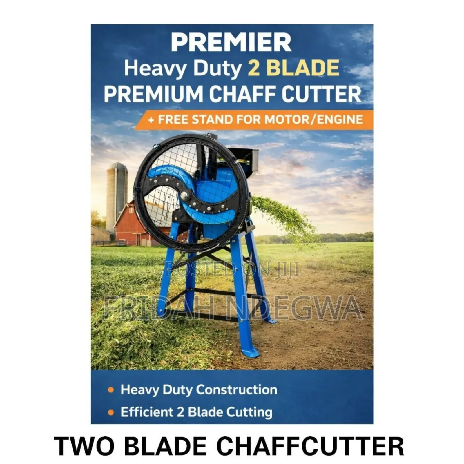 Premier Heavy Duty Two Blade Chaff Cutter