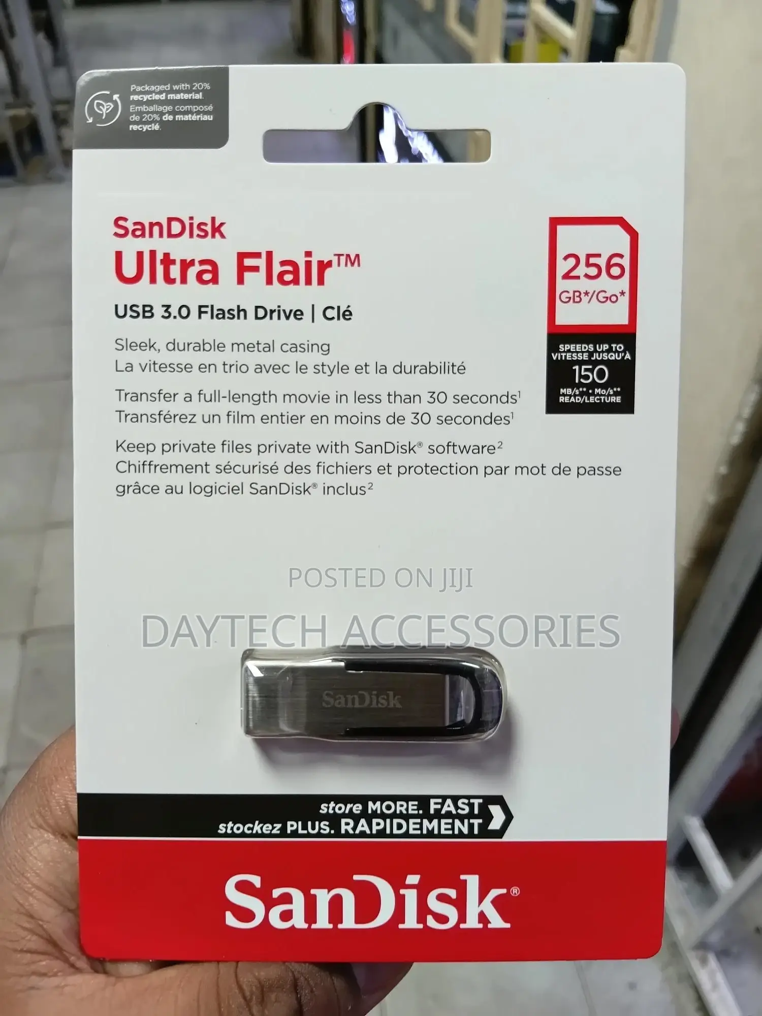 Sandisk Ultra Flair Usb 3.0 Flash Drive – 256gb