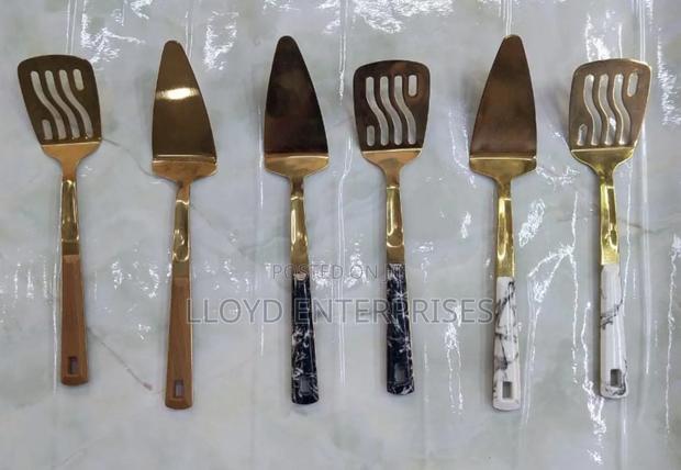 Golden Serving Spoons - main view