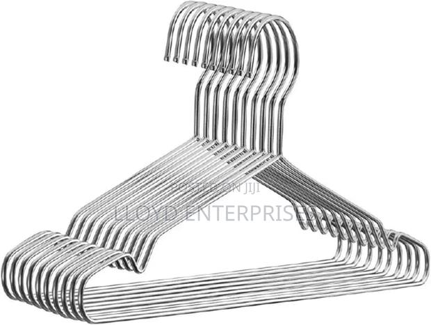10pc Pack of Coloured Non Slip 40cm Stainless Steel Hangers