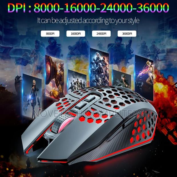 Best Wireless Mouse | Rechargeable Gaming Hole Mouse 1600dpi - thumbnail 2