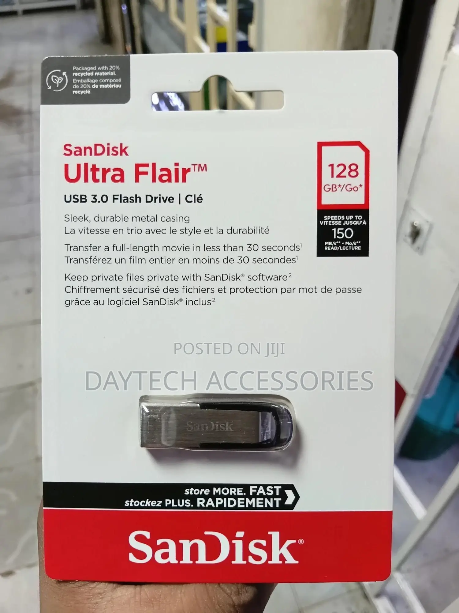 This Is a 128gb Sandisk Ultra Flair Usb 3.0 Flash Drive.
