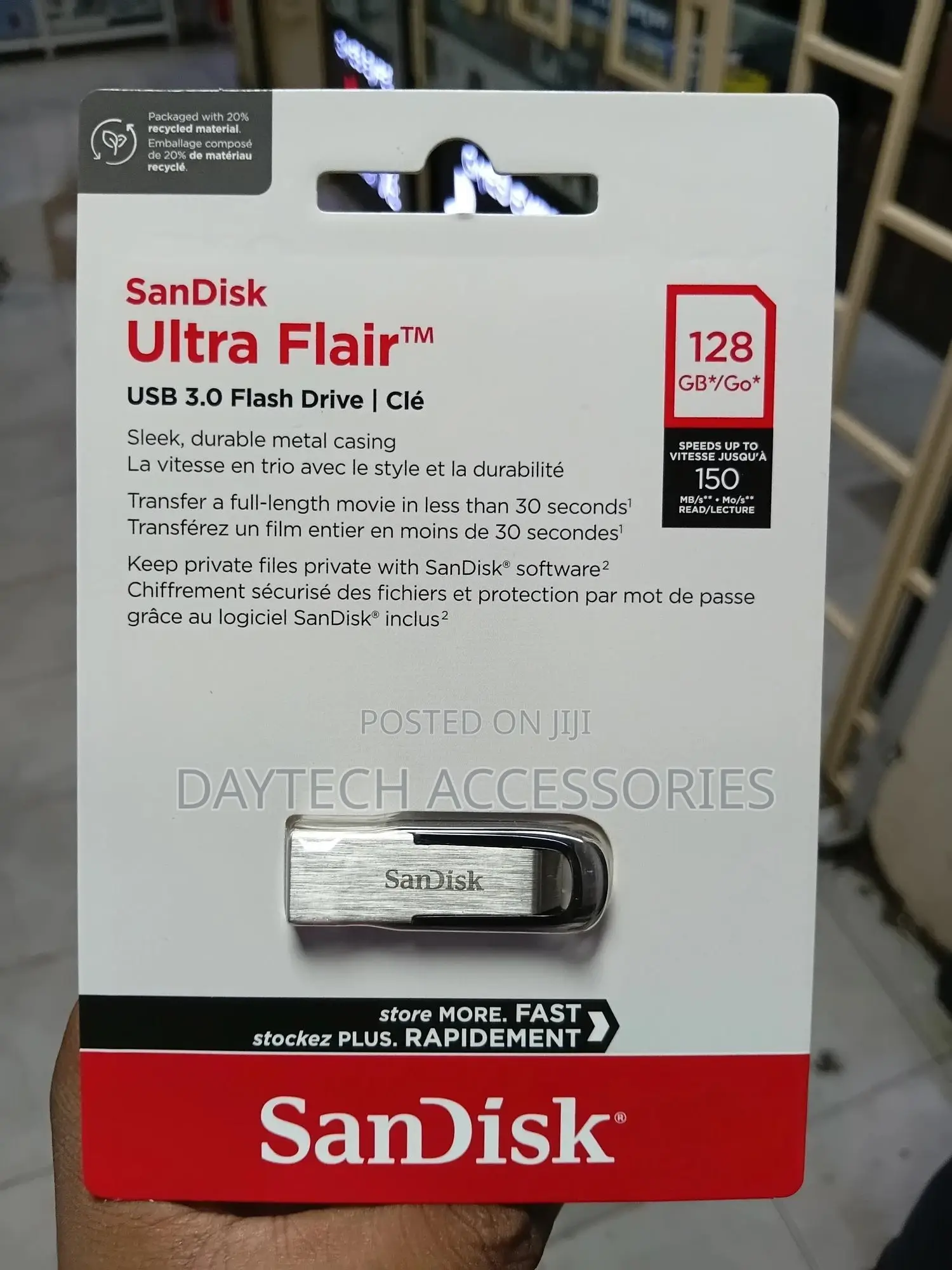 Sandisk Ultra Flair Usb 3.0 Flash Drive – 128gb