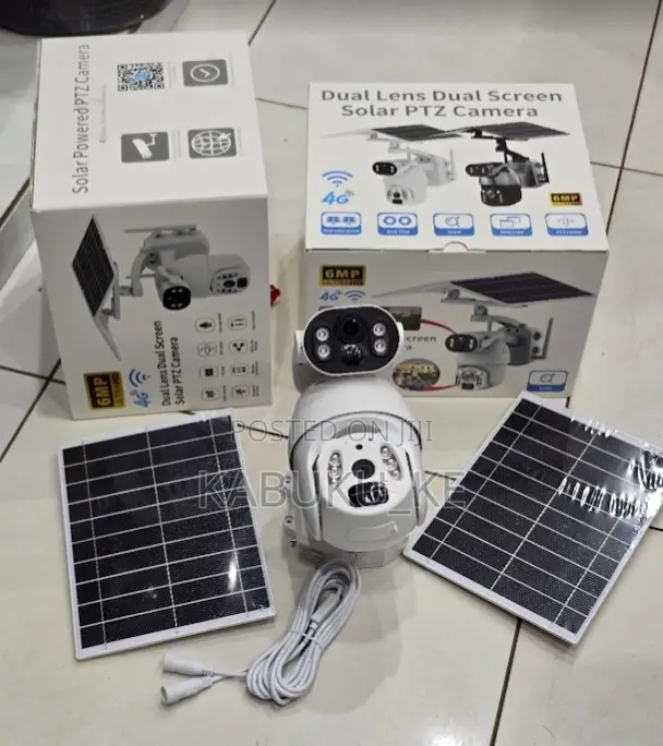 4g 6mp Ubox Dual Lens Dual Screen Solar Ptz Camera