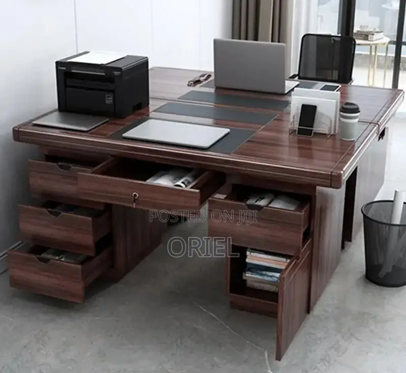 Office Desk : 1.2m Executive Mahogany Solid Wood Office Desk