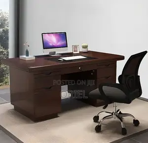 Office Desk : 1.2m Executive Mahogany Solid Wood Office Desk