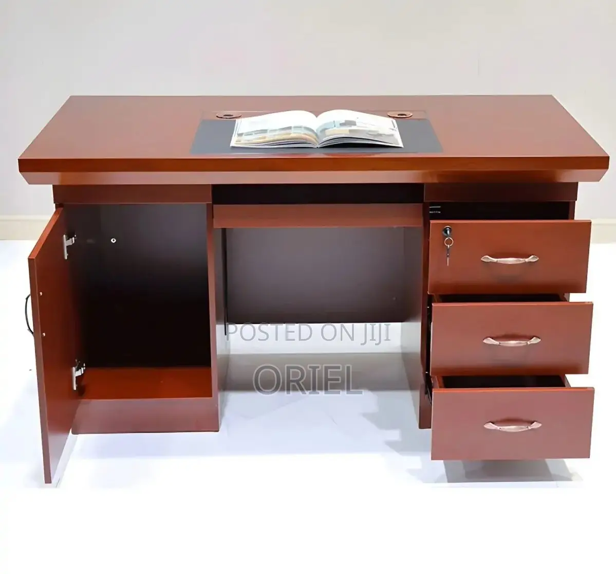 Office Desk : 1.2m Executive Mahogany Solid Wood Office Desk