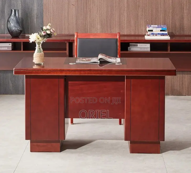 Office Desk : 1.2m Executive Mahogany Solid Wood Office Desk