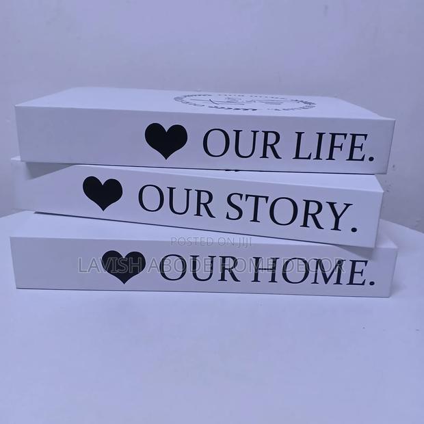 3 PCS White Decor Books Fake Dummy