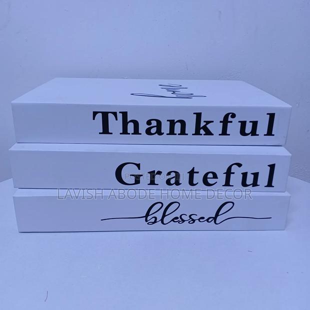 3 PCS Decor Books Thankful, Grateful, Blessed - thumbnail 2