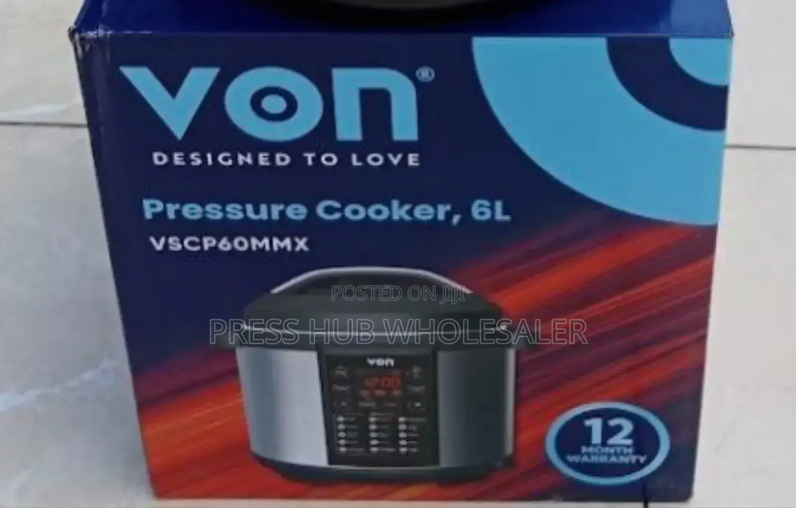Von 6l Electric Pressure Cooker.* 