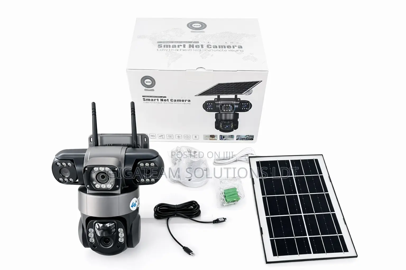 V-380 Pro 4g Tripple Lens 4g Solar Tripple Lens Cctv Camera