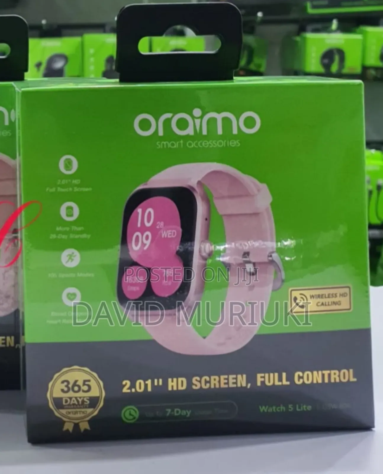 Oraimo Watch 5 Lite Osw-804 Rosegold Pinksmart Watch That Makes Call