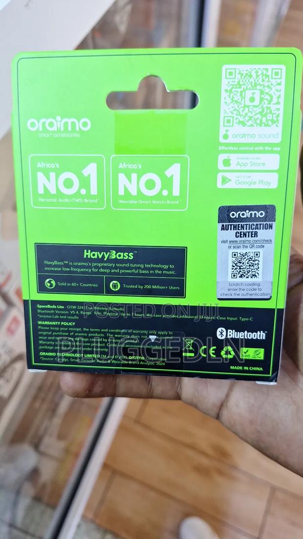 Oraimo Spacebuds Lite (Model Otw-324) Wireless Earbuds. - thumbnail 2