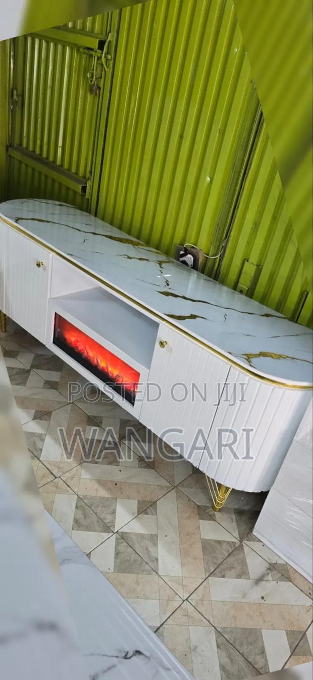 Tv Stand With Functional Fireplace
