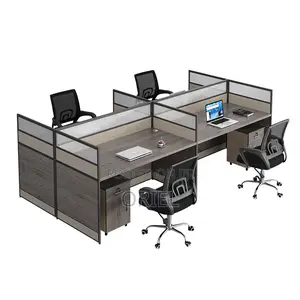 Office Workstation : 4-Way Collaborative Office Working Desk